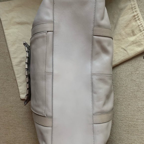 Burberry Y2K Leather Duffel Bag in Beige with Gold Accents - Picture 7 of 16